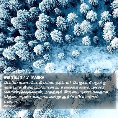 சகரியா 4:7 TAMIRV Bible Verse Image