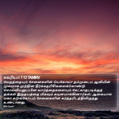 சகரியா 7:12 TAMIRV Bible Verse Image