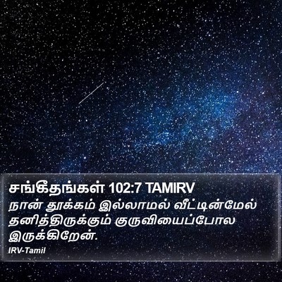 சங்கீதங்கள் 102:7 TAMIRV Bible Verse Image