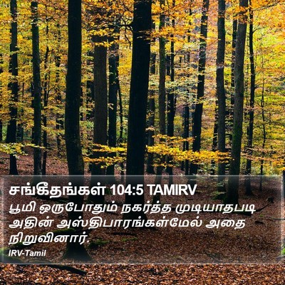 சங்கீதங்கள் 104:5 TAMIRV Bible Verse Image