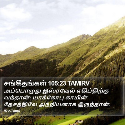 சங்கீதங்கள் 105:23 TAMIRV Bible Verse Image