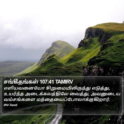 சங்கீதங்கள் 107:41 TAMIRV Bible Verse Image