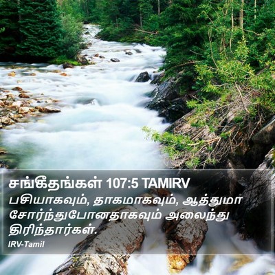 சங்கீதங்கள் 107:5 TAMIRV Bible Verse Image