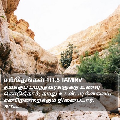 சங்கீதங்கள் 111:5 TAMIRV Bible Verse Image