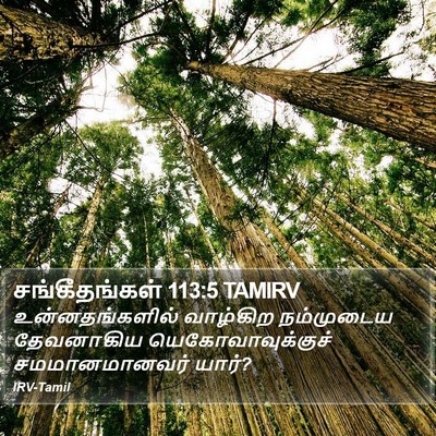 சங்கீதங்கள் 113:5 TAMIRV Bible Verse Image