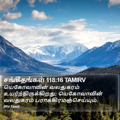 சங்கீதங்கள் 118:16 TAMIRV Bible Verse Image