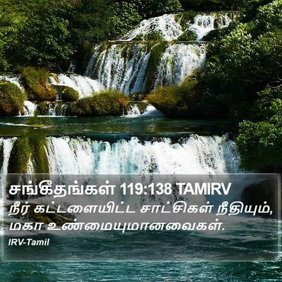 சங்கீதங்கள் 119:138 TAMIRV Bible Verse Image