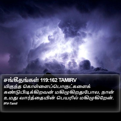 சங்கீதங்கள் 119:162 TAMIRV Bible Verse Image