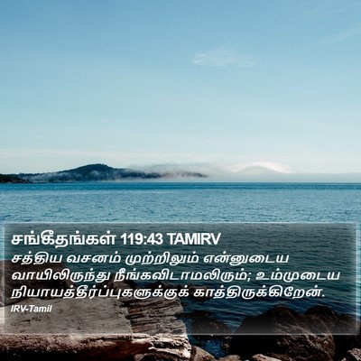 சங்கீதங்கள் 119:43 TAMIRV Bible Verse Image