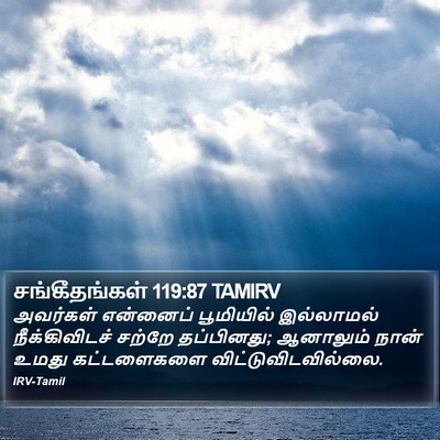 சங்கீதங்கள் 119:87 TAMIRV Bible Verse Image