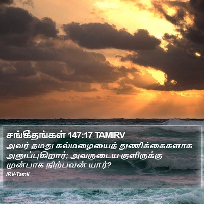 சங்கீதங்கள் 147:17 TAMIRV Bible Verse Image