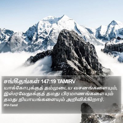 சங்கீதங்கள் 147:19 TAMIRV Bible Verse Image