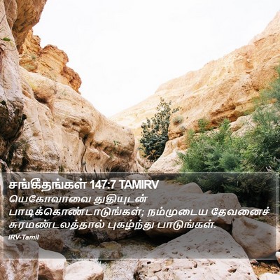 சங்கீதங்கள் 147:7 TAMIRV Bible Verse Image