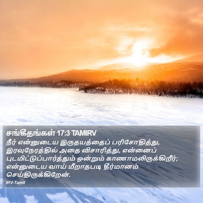 சங்கீதங்கள் 17:3 TAMIRV Bible Verse Image