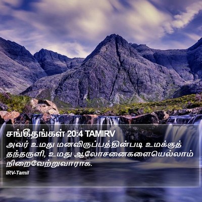 சங்கீதங்கள் 20:4 TAMIRV Bible Verse Image