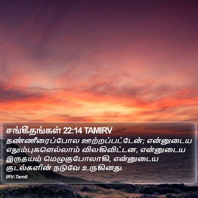 சங்கீதங்கள் 22:14 TAMIRV Bible Verse Image