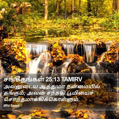 சங்கீதங்கள் 25:13 TAMIRV Bible Verse Image