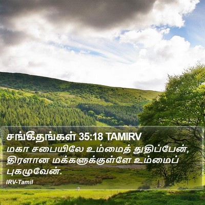 சங்கீதங்கள் 35:18 TAMIRV Bible Verse Image
