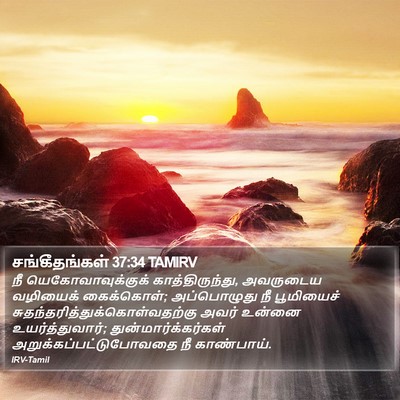 சங்கீதங்கள் 37:34 TAMIRV Bible Verse Image