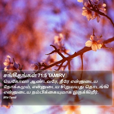 சங்கீதங்கள் 71:5 TAMIRV Bible Verse Image