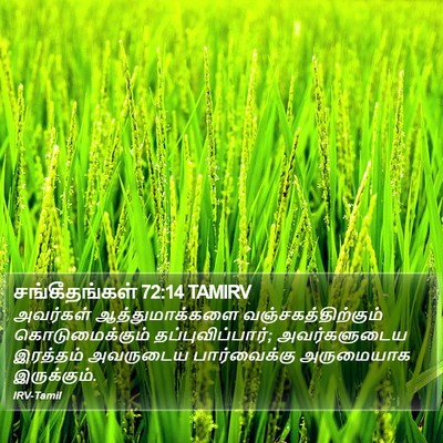 சங்கீதங்கள் 72:14 TAMIRV Bible Verse Image
