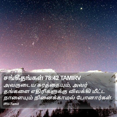 சங்கீதங்கள் 78:42 TAMIRV Bible Verse Image
