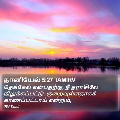தானியேல் 5:27 TAMIRV Bible Verse Image