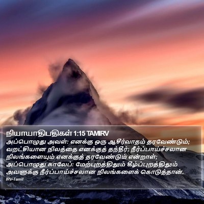 நியாயாதிபதிகள் 1:15 TAMIRV Bible Verse Image