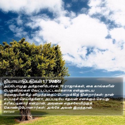 நியாயாதிபதிகள் 1:7 TAMIRV Bible Verse Image