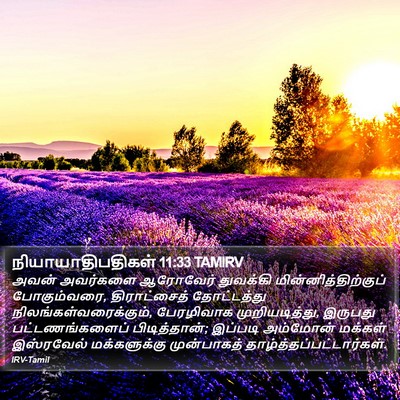 நியாயாதிபதிகள் 11:33 TAMIRV Bible Verse Image