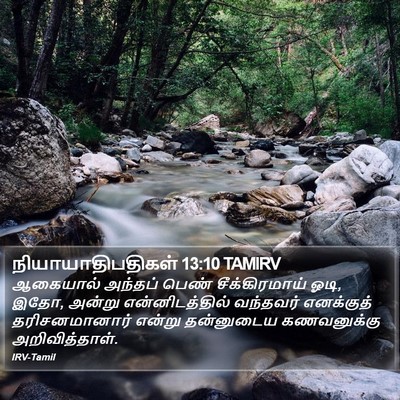 நியாயாதிபதிகள் 13:10 TAMIRV Bible Verse Image