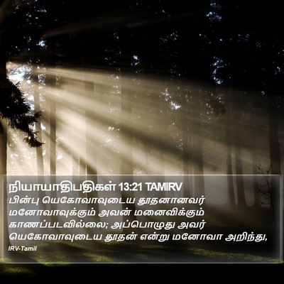 நியாயாதிபதிகள் 13:21 TAMIRV Bible Verse Image