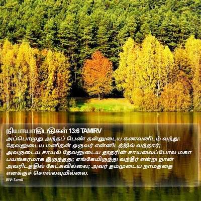 நியாயாதிபதிகள் 13:6 TAMIRV Bible Verse Image