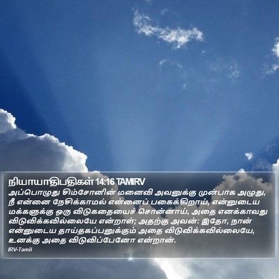 நியாயாதிபதிகள் 14:16 TAMIRV Bible Verse Image