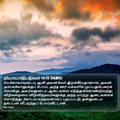 நியாயாதிபதிகள் 14:19 TAMIRV Bible Verse Image