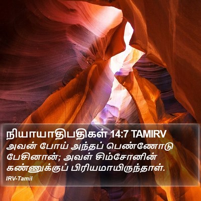 நியாயாதிபதிகள் 14:7 TAMIRV Bible Verse Image