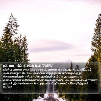 நியாயாதிபதிகள் 16:31 TAMIRV Bible Verse Image