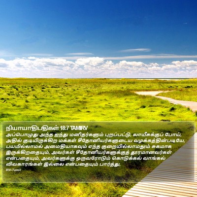 நியாயாதிபதிகள் 18:7 TAMIRV Bible Verse Image