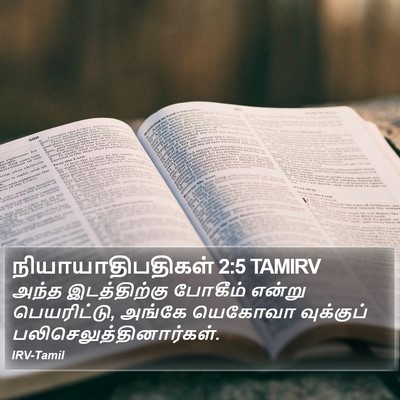 நியாயாதிபதிகள் 2:5 TAMIRV Bible Verse Image