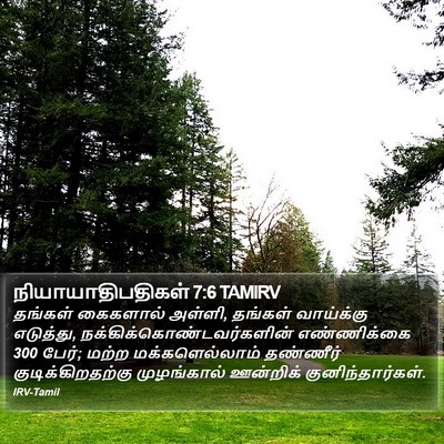 நியாயாதிபதிகள் 7:6 TAMIRV Bible Verse Image