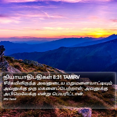 நியாயாதிபதிகள் 8:31 TAMIRV Bible Verse Image