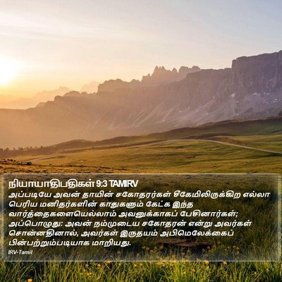 நியாயாதிபதிகள் 9:3 TAMIRV Bible Verse Image