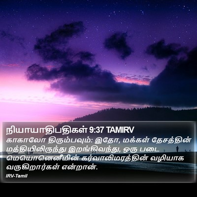 நியாயாதிபதிகள் 9:37 TAMIRV Bible Verse Image