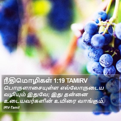 நீதிமொழிகள் 1:19 TAMIRV Bible Verse Image