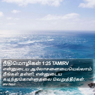 நீதிமொழிகள் 1:25 TAMIRV Bible Verse Image