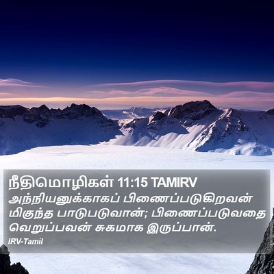 நீதிமொழிகள் 11:15 TAMIRV Bible Verse Image