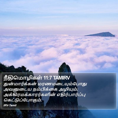 நீதிமொழிகள் 11:7 TAMIRV Bible Verse Image