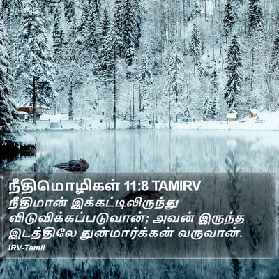 நீதிமொழிகள் 11:8 TAMIRV Bible Verse Image