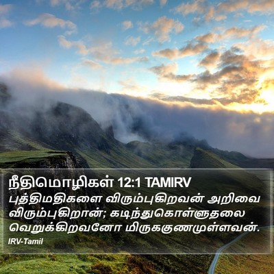 நீதிமொழிகள் 12:1 TAMIRV Bible Verse Image