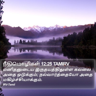 நீதிமொழிகள் 12:25 TAMIRV Bible Verse Image